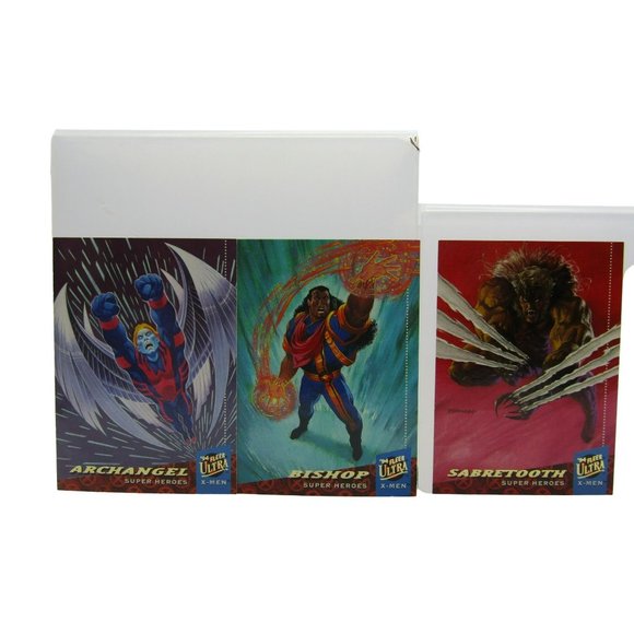 VTG Set of 3 Fleer Ultra XMen Trading Cards Bishop Archangel Sabretooth Marvel - Picture 1 of 2